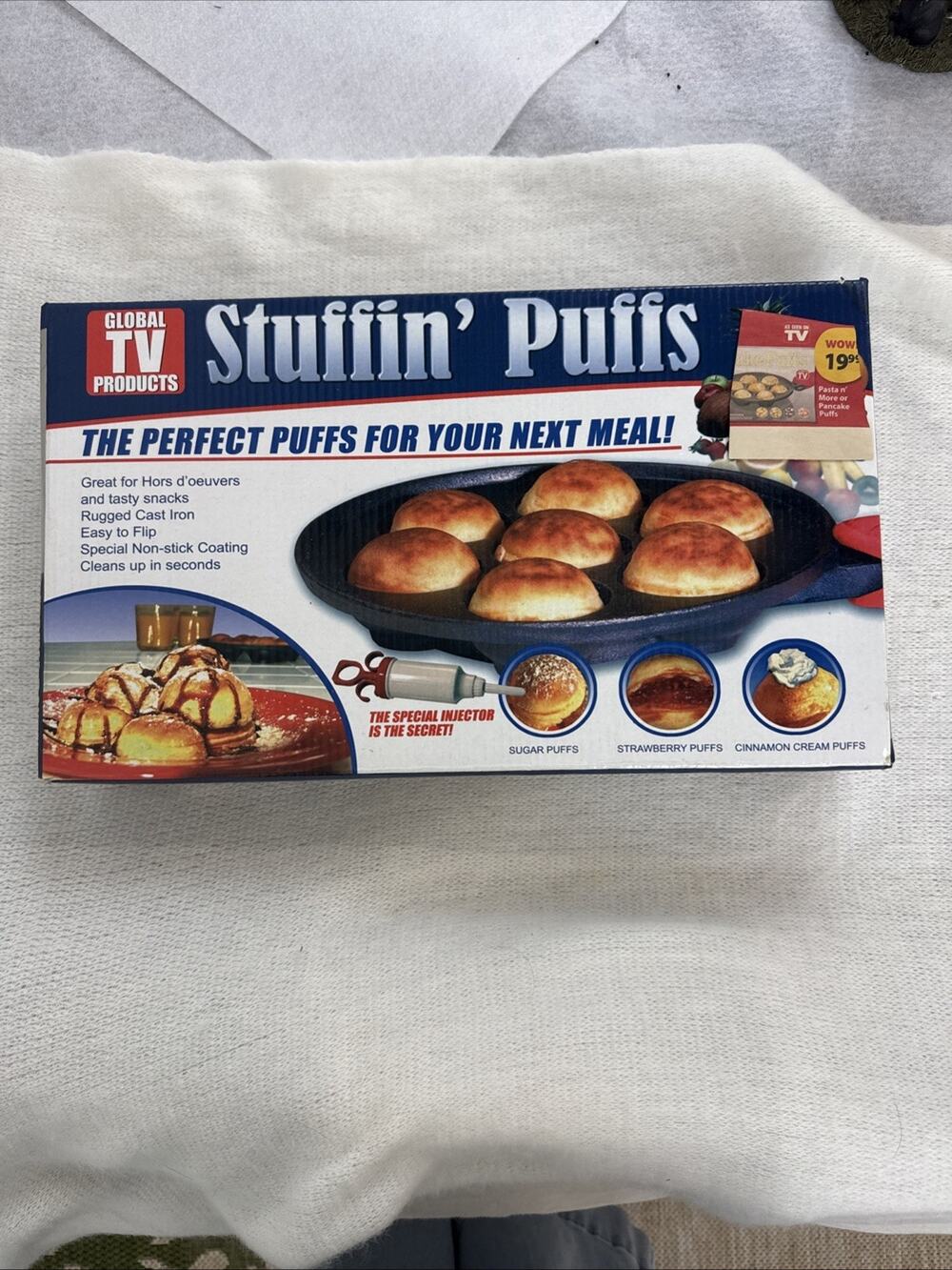 Stuffin' Puffs Baking Pan With Special Injector As Seen On TV Global Products